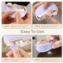 Coupe-ongles électrique 2 en 1 avec lumière LED et stockage des restes d'ongles, coupe-ongles automatique pour enfants, adultes,