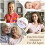 Coupe-ongles électrique 2 en 1 avec lumière LED et stockage des restes d'ongles, coupe-ongles automatique pour enfants, adultes,