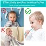 Anneau de dentition pour bébé, tube de dentition en silicone, jouet sensoriel à mâcher pour bébé, avec 1 brosse de nettoyage