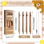 cuhostki Lot de 4 stylos à encre gel effaçables - Stylo roller à encre gel effaçable - Cappuccino ours animal - Marron - Diamètr