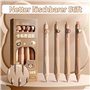 cuhostki Lot de 4 stylos à encre gel effaçables - Stylo roller à encre gel effaçable - Cappuccino ours animal - Marron - Diamètr