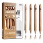cuhostki Lot de 4 stylos à encre gel effaçables - Stylo roller à encre gel effaçable - Cappuccino ours animal - Marron - Diamètr