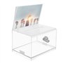 Boîte de Rangement en Acrylique - Verrouillable - Urne Transparente avec clé, Caisse à Monnaie - Boîte de Rangement recommandée 