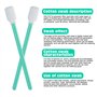 Nizirioo Lot de 100 bâtonnets de nettoyage pour soins bucco-dentaires en microfibre stérile et sans poussière pour appareil phot