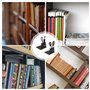 Molbory Lot de 2 serre-livres creux en forme de L - 15 x 10 x 10 cm - En métal - Style créatif - Pour cuisine, bureau, école