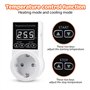 Thermostat Prises de RéGulateur de TempéRature NuméRique : Thermostat de Chauffage avec Sonde Ntc pour Appareils de Chauffage Ch