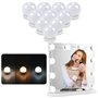 Lumière De Miroir à Led Dimmable Hollywood Lights: Lampe De Miroir De Maquillage Avec Interrupteur 3 Couleurs