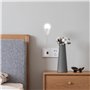 Leikurvo Lot de 3 douilles de lampe E27 : douille de lampe E27 sans câble avec interrupteur Prise UE 23 cm Culot E27 Prise 360° 