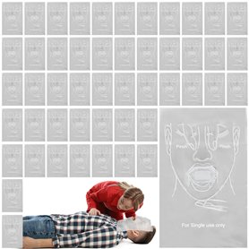 Lot de 50 protections du visage : CPR/Masque respiratoire pour la protection personnelle