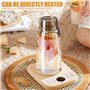 Leikurvo Ensemble carafe à eau de table de chevet gobelet, pichet et gobelet de 750 ml en verre épais, pichet à eau gobelet en v