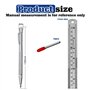 Lot de 4 stylos en carbure de tungstène - Avec 10 pointes de marquage rouges de rechange et règle en acier - Aiguille à tracer e