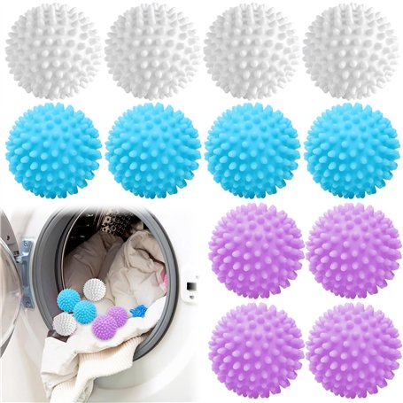 Lot de 12 balles de sèche-linge pour sèche-linge