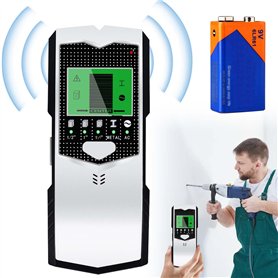 Détecteur de ligne : scanner mural 5 en 1 multifonction Stud Finder avec écran LCD et alarme Détecteur de métaux Détecteur de mé