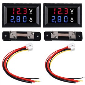 Leikurvo Lot de 2 voltmètres numériques LED 0
