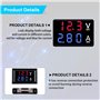 Leikurvo Lot de 2 voltmètres numériques LED 0,28" : DC 0-100 V 50 A Ampèremètre avec shunt LED Double affichage de couleur rouge