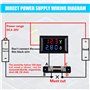 Leikurvo Lot de 2 voltmètres numériques LED 0,28" : DC 0-100 V 50 A Ampèremètre avec shunt LED Double affichage de couleur rouge