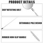 Lot de 6 miroirs d'inspection escamotables - Miroir télescopique - Outil magnétique télescopique avec lampe LED - Miroir d'inspe