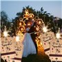 Lot de 100 étiquettes pour bougies magiques en papier kraft - Étiquettes de mariage - Pochettes métalliques pour bougies magique