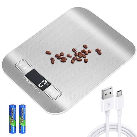 Balance de cuisine numérique 10 kg/1 g
