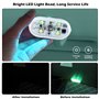 Éclairage d'intérieur LED de Voiture, 4 pcs Magnétique LED Tactile Lumière 7 Couleurs Réglable Intérieur Ambiance Éclairage pour
