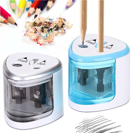 Lot de 2 taille-crayons électriques pour crayons épais et fins