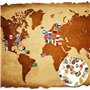 Lot de 200 punaises drapeau national - Décoration du monde - Avec drapeau national - Pour carte du monde de voyage, liège, table