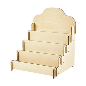 GBKDQQ Présentoir à cartes en bois avec support à 4 niveaux