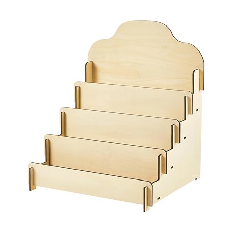 GBKDQQ Présentoir à cartes en bois avec support à 4 niveaux