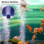 Lot de 2 pierres à air pour aquarium - 10 cm - Grand diffuseur de bulles d'air Airstones - Tuyau de 4 mm/6 mm - Pierre à gazéifi