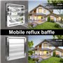 Grille d'aération en acier inoxydable 125 mm : clapet anti-retour Grille de protection contre les intempéries avec moustiquaire 