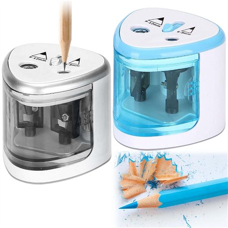 BAIFULAI Taille-Crayon Électrique: Taille-Crayon À Piles Double Trou Pour Crayons de 6-12mm