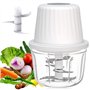 Hachoir à oignons électrique 400 ml - Hachoir de cuisine électrique multifonction - Petit hachoir à oignons avec câble de charge