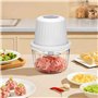 Hachoir à oignons électrique 400 ml - Hachoir de cuisine électrique multifonction - Petit hachoir à oignons avec câble de charge