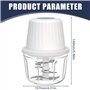 Hachoir à oignons électrique 400 ml - Hachoir de cuisine électrique multifonction - Petit hachoir à oignons avec câble de charge