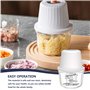 Hachoir à oignons électrique 400 ml - Hachoir de cuisine électrique multifonction - Petit hachoir à oignons avec câble de charge