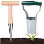 Bulb Planter Lot de 2 planteurs de bulbes avec déclenchement automatique et échelle de profondeur