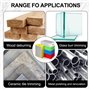 GOMETY Lot de 5 blocs de ponçage diamantés à la main - Bloc de ponçage diamanté - Bloc de ponçage pour verre - Pour le ponçage d