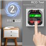 Testeur de prise, 6 modes, testeur de prise numérique avec écran LCD et test RCD, électroscope électrique 10 A avec indicateur l