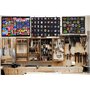 1 cm - Crochet de suspension militaire tactique - Surface Velcro - Tapis d'affichage mural - Tableau d'affichage - Avec