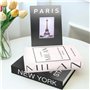 Lot de 3 livres décoratifs pour la décoration de la maison, faux livres décoratifs, pliables, boîte de rangement pour table bass