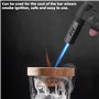 Lot de 2 chalumeaux de cuisine - Chalumeau Bunsen rechargeable - Flamme jet réglable - Caramélisation - Pour desserts, cuisine à