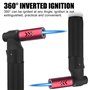 Lot de 2 chalumeaux de cuisine - Chalumeau Bunsen rechargeable - Flamme jet réglable - Caramélisation - Pour desserts, cuisine à