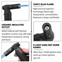 Lot de 2 chalumeaux de cuisine - Chalumeau Bunsen rechargeable - Flamme jet réglable - Caramélisation - Pour desserts, cuisine à