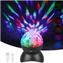 Boule disco rechargeable RVB LED haut-parleur Bluetooth boule disco rotative à 360° lampe de fête disco mode musique éclairage d