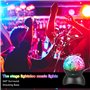 Boule disco rechargeable RVB LED haut-parleur Bluetooth boule disco rotative à 360° lampe de fête disco mode musique éclairage d