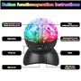 Boule disco rechargeable RVB LED haut-parleur Bluetooth boule disco rotative à 360° lampe de fête disco mode musique éclairage d