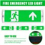 GOMETY Éclairage de secours à LED, éclairage de sortie de secours à LED, éclairage de sortie de secours étanche IP65 avec batter