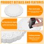 Lot de 280 petits napperons ronds en papier pour gâteau - 24 cm - Blanc - Pour décoration de gâteaux et desserts