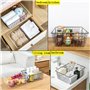 Hniuyun Lot de 6 paniers métalliques noirs pour armoires de cuisine, paniers de rangement en métal pour garage, réfrigérateur, c