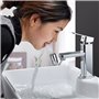 Aérateur de Robinet Pivotant à 720°, 1 Pcs Mousseur Rotatif, Réglable Cuisine Robinet Filtre Barboteur,Filetage Interne de 22 mm
